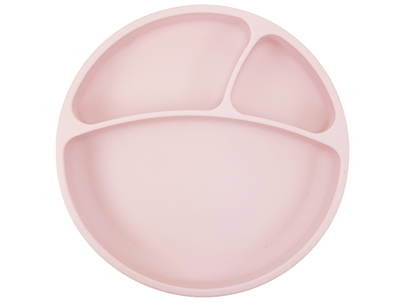 Minikoikoi Bord met vakjes in flexibele silicone pink