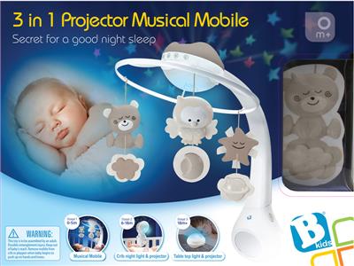Infantino Infantino - WOM - Musical 3 in 1 projector mobile grijs Kopen