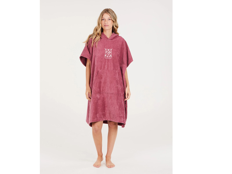 Protest Poncho coral red